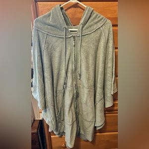 Free People oversized zip up hoodie